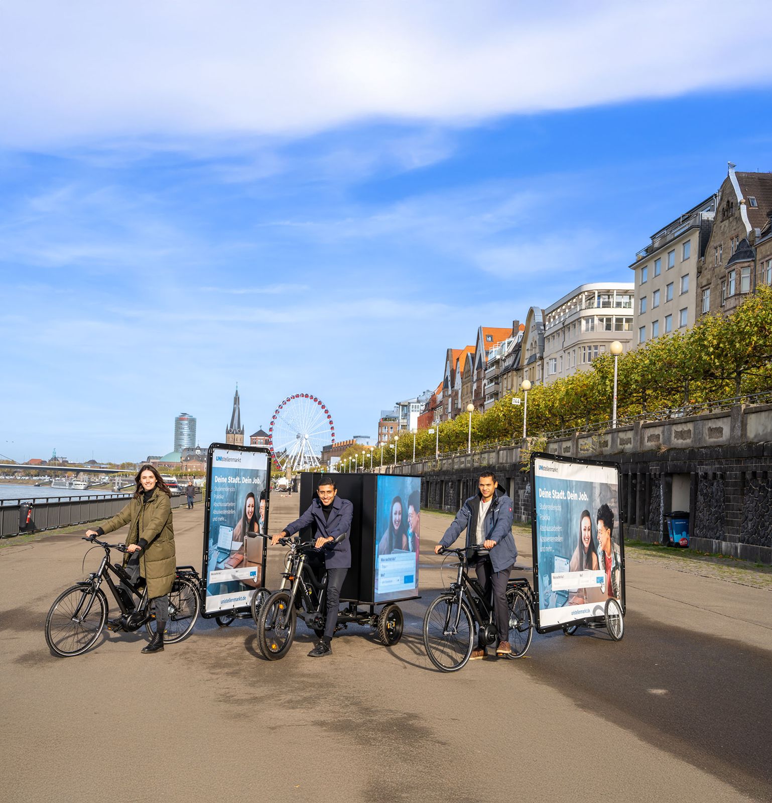 Fahrradwerbung auf dem Campus und im gesamten Stadtgebiet