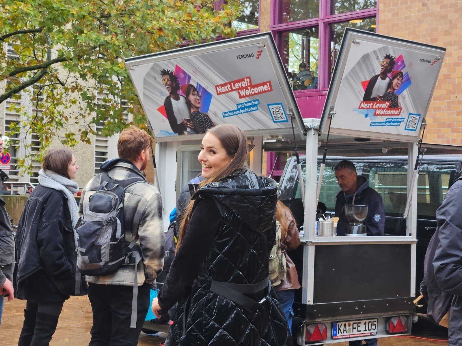 Werbekampagne von Ferchau auf dem Campus mit der Deutsche Hochschulwerbung